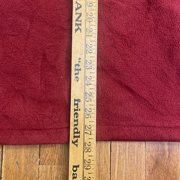 Woolrich Fleece Zip Up Maroon Vest Men’s Size Large 2 Pockets Waist Cord - Picture 8 of 9